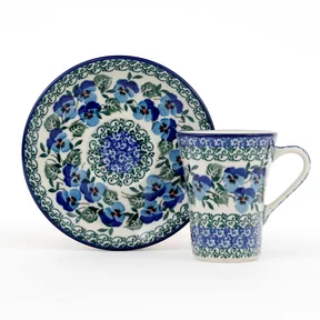 Filiżanka i spodek espresso F70 0,11l  <br> 2273X Kobaltowe bratki